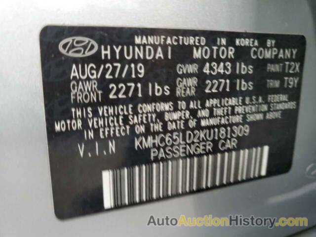 HYUNDAI IONIQ, KMHC65LD2KU181309