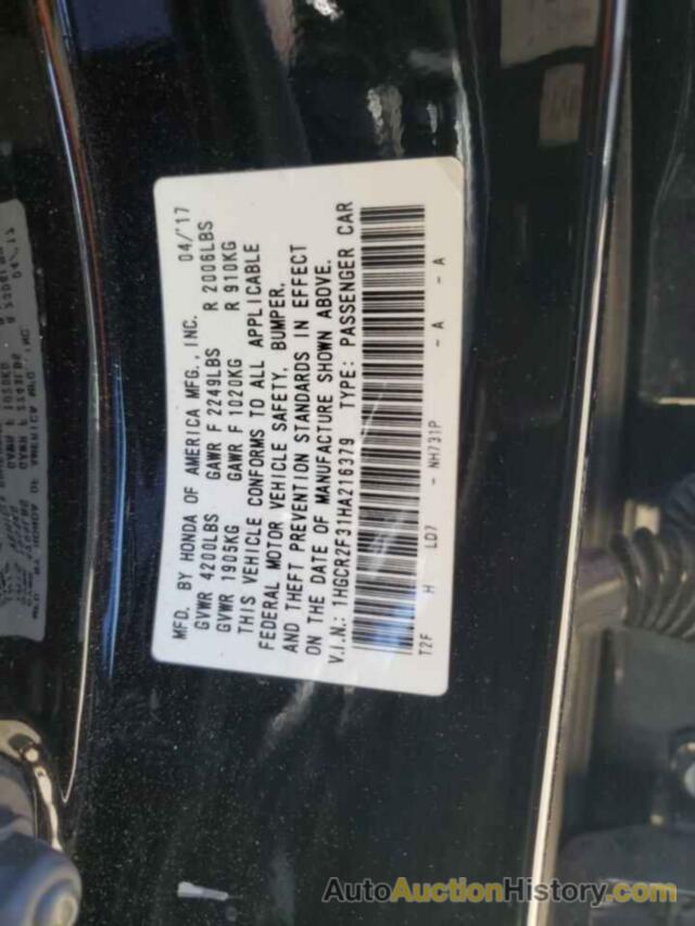 HONDA ACCORD LX, 1HGCR2F31HA216379