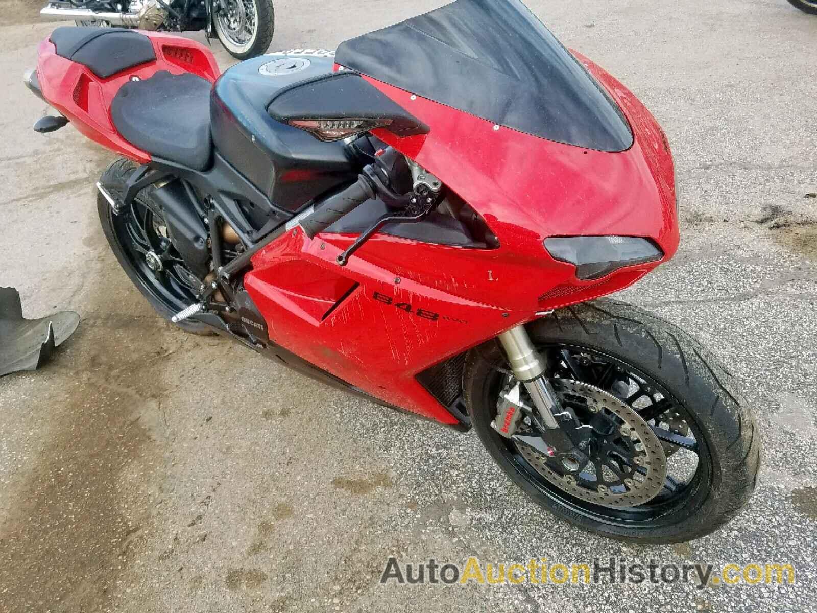 2011 DUCATI 848, ZDM1XBMV6BB017009