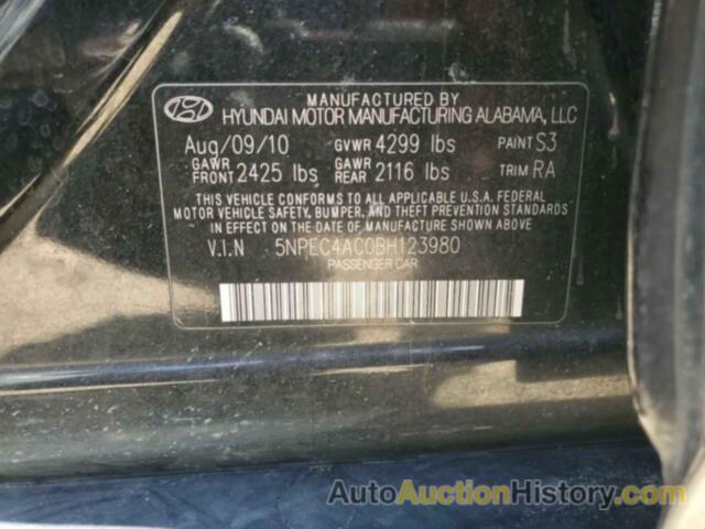 HYUNDAI SONATA SE, 5NPEC4AC0BH123980