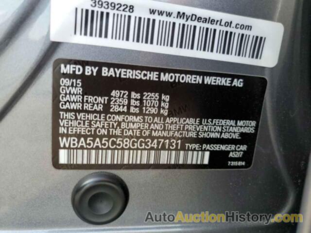 BMW 5 SERIES I, WBA5A5C58GG347131