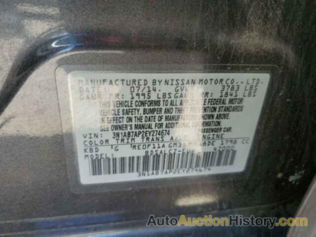 NISSAN SENTRA S, 3N1AB7AP2EY274674