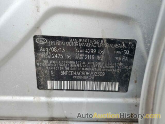 HYUNDAI SONATA GLS, 5NPEB4AC8DH792309