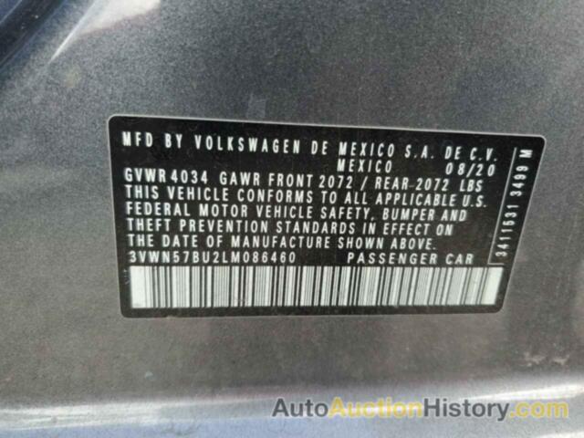 VOLKSWAGEN JETTA S, 3VWN57BU2LM086460