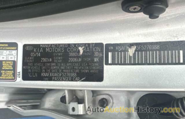 KIA FORTE LX, KNAFX4A65F5276988