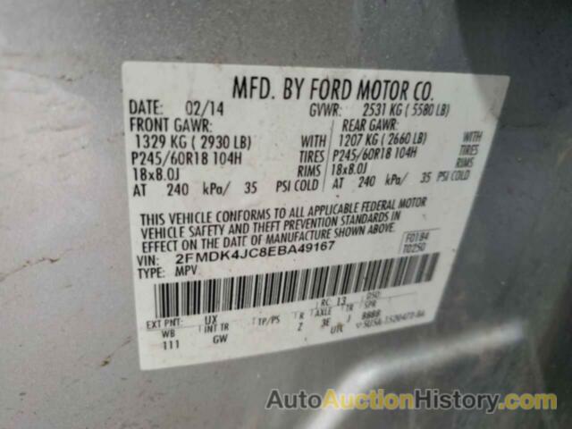 FORD EDGE SEL, 2FMDK4JC8EBA49167