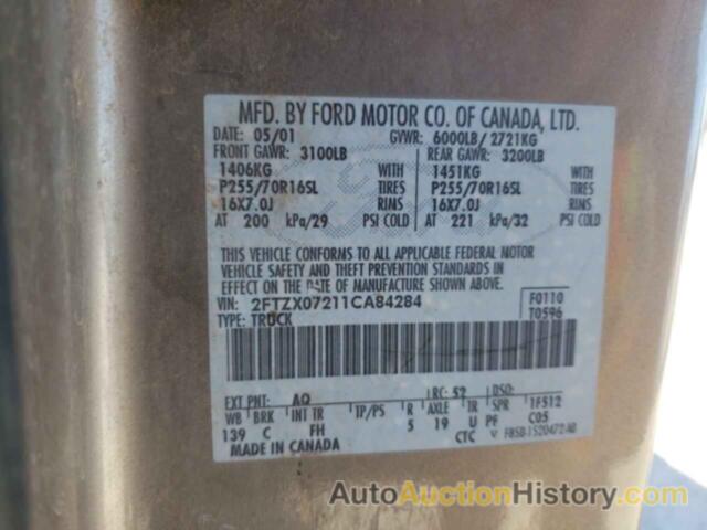 FORD All Models, 2FTZX07211CA84284