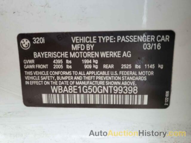 BMW 3 SERIES I, WBA8E1G50GNT99398