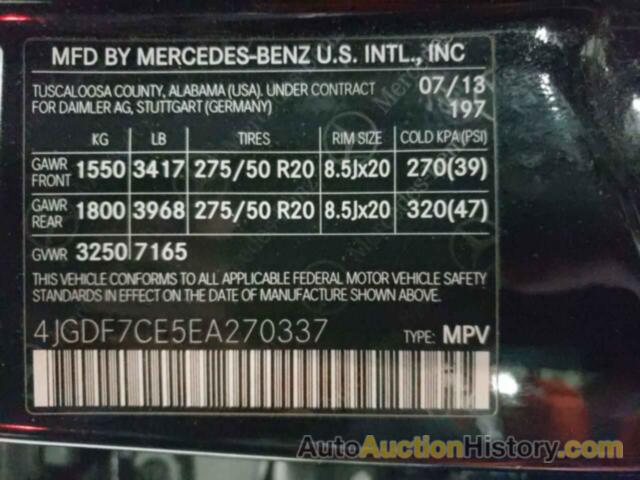 MERCEDES-BENZ GL-CLASS 450 4MATIC, 4JGDF7CE5EA270337