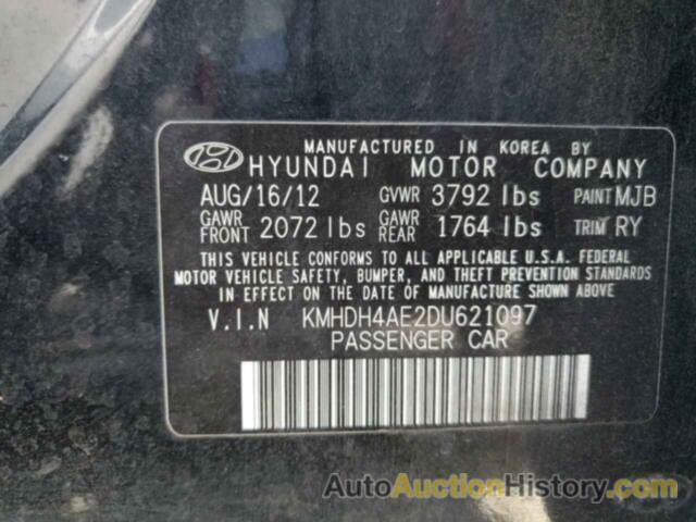 HYUNDAI ELANTRA GLS, KMHDH4AE2DU621097