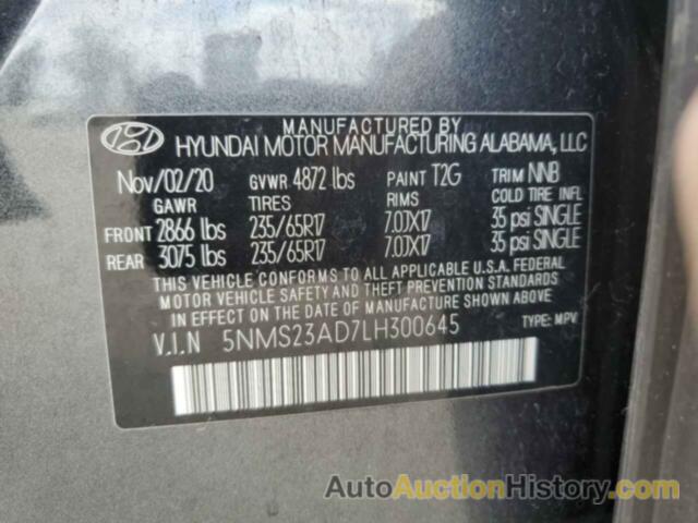 HYUNDAI SANTA FE SE, 5NMS23AD7LH300645