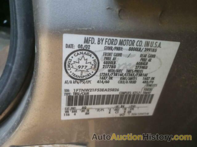 FORD F250 SUPER DUTY, 1FTNW21F53EA25826