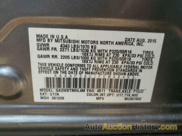 MITSUBISHI OUTLANDER ES, 4A4AP3AU1FE048453