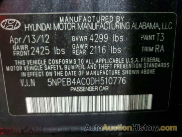 HYUNDAI SONATA GLS, 5NPEB4AC0DH510776