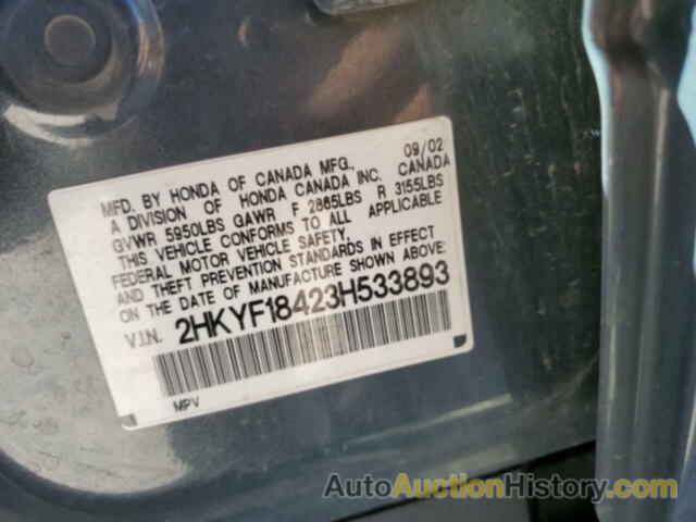 HONDA PILOT EX, 2HKYF18423H533893