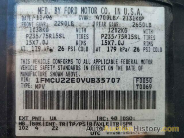 FORD EXPLORER, 1FMCU22E0VUB35707