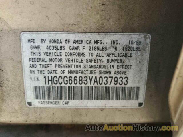 HONDA ACCORD EX, 1HGCG6683YA037933