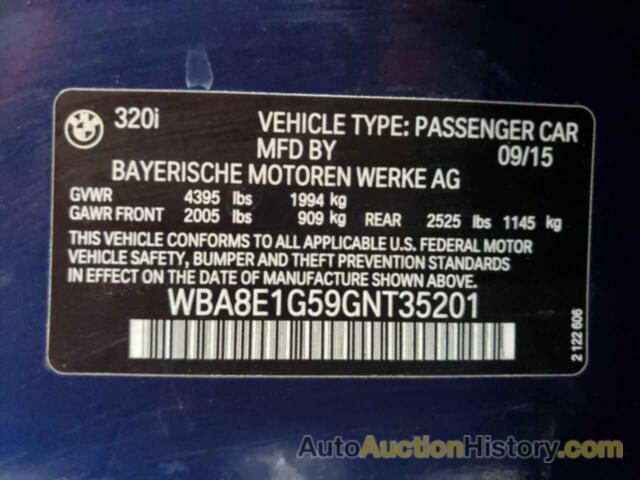 BMW 3 SERIES I, WBA8E1G59GNT35201