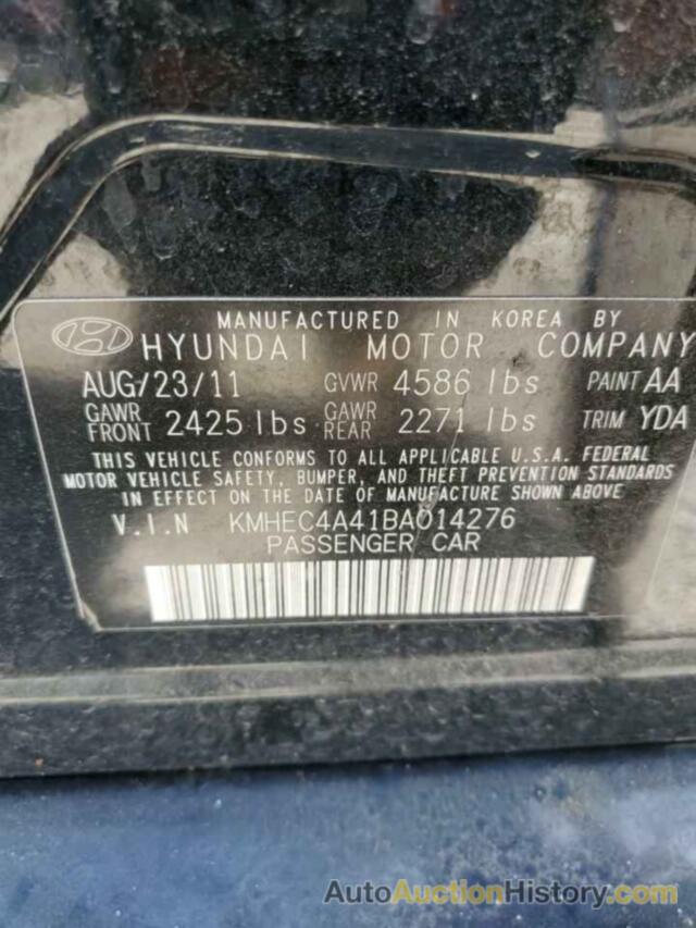 HYUNDAI SONATA HYBRID, KMHEC4A41BA014276