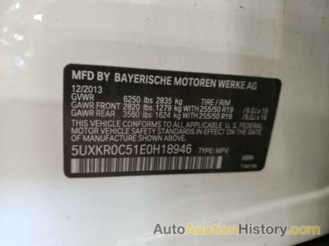 BMW X5 XDRIVE35I, 5UXKR0C51E0H18946