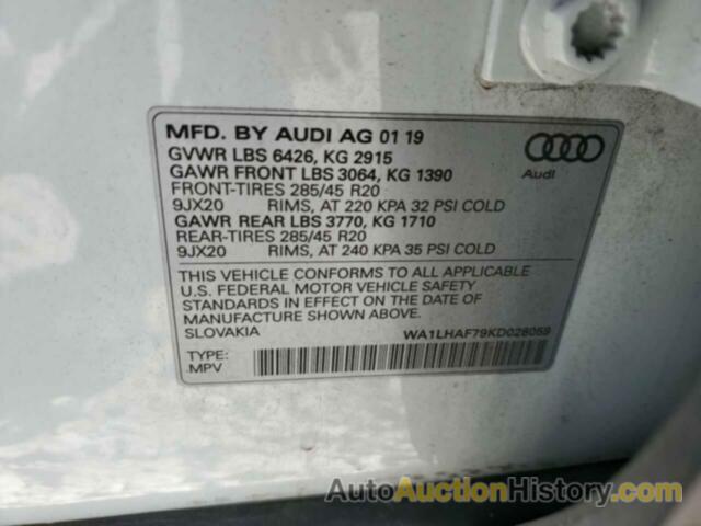 AUDI Q7 PREMIUM PLUS, WA1LHAF79KD028059