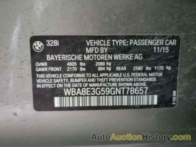 BMW 3 SERIES XI SULEV, WBA8E3G59GNT78657
