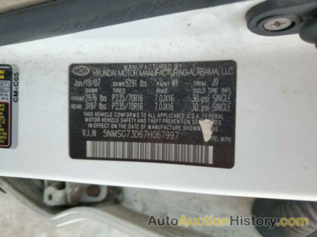 HYUNDAI SANTA FE GLS, 5NMSG73D67H067997