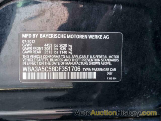 BMW 3 SERIES I, WBA3A5C58DF351706