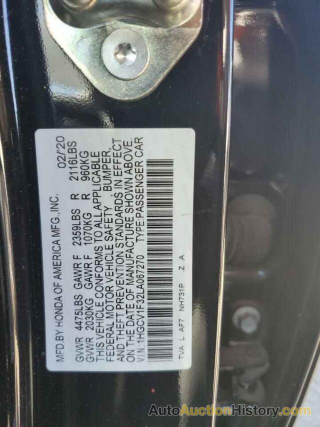 HONDA ACCORD SPORT, 1HGCV1F32LA067270