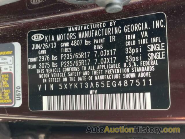 KIA SORENTO LX, 5XYKT3A65EG487511