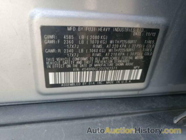 SUBARU OUTBACK 2.5I PREMIUM, 4S4BRBGC2D3262371