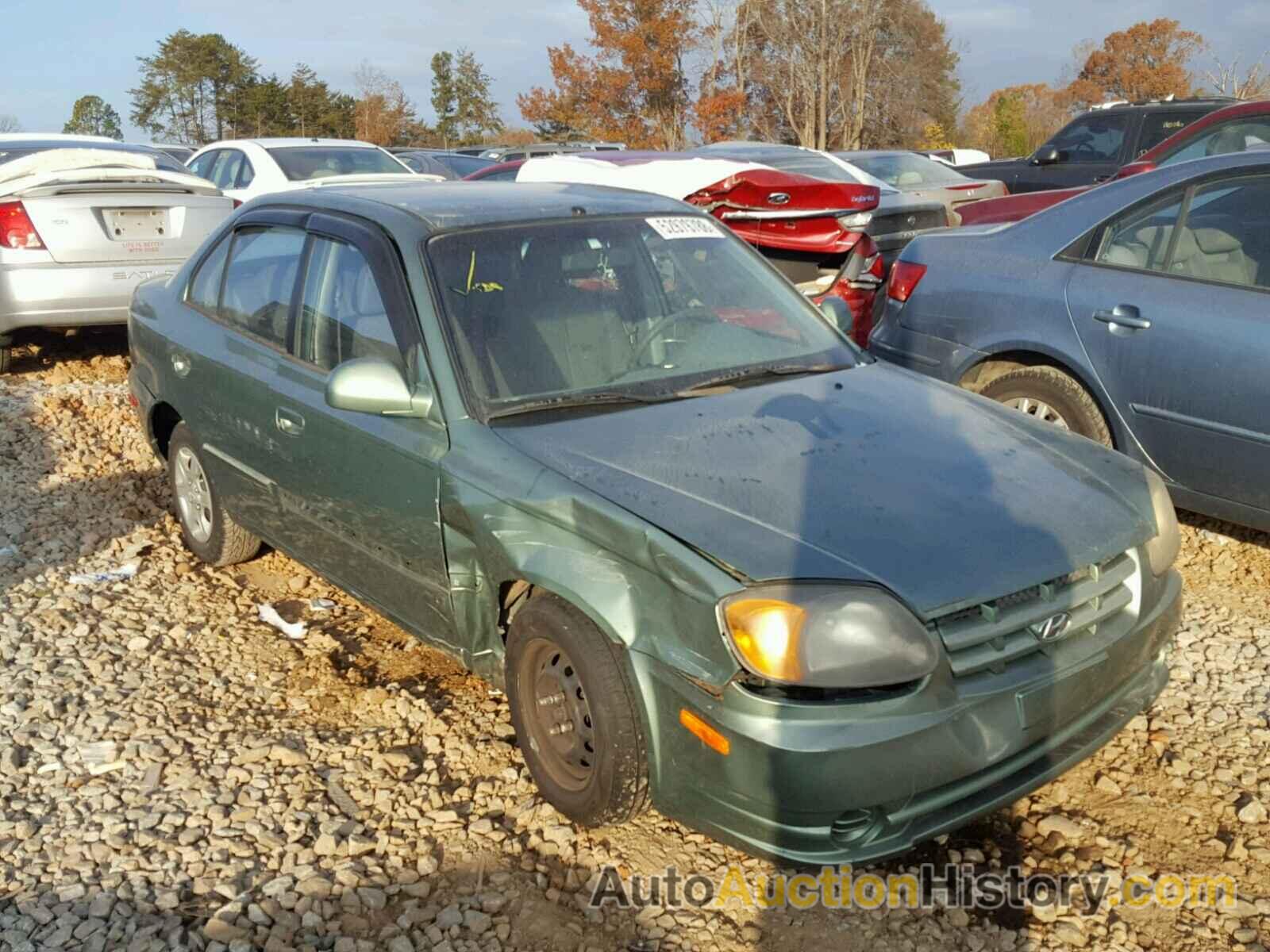 2004 HYUNDAI ACCENT GL, KMHCG45C14U573440