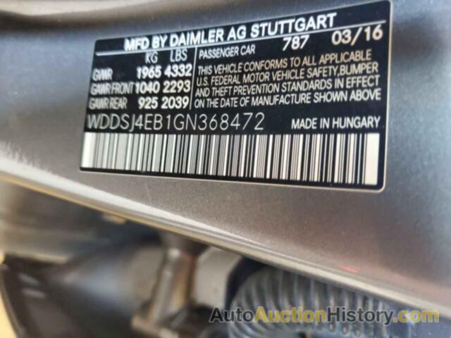 MERCEDES-BENZ CLA-CLASS 250, WDDSJ4EB1GN368472