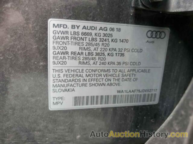 AUDI Q7 PREMIUM PLUS, WA1LAAF75JD052717