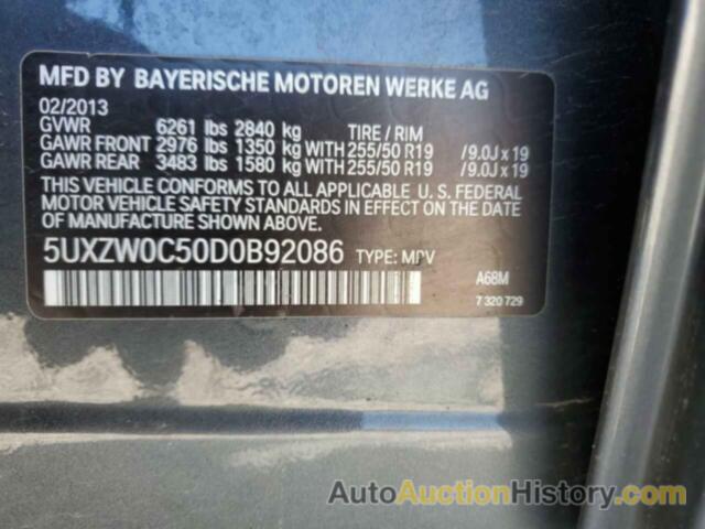 BMW X5 XDRIVE35D, 5UXZW0C50D0B92086