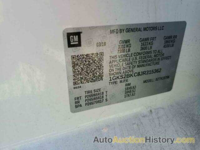 GMC YUKON SLT, 1GKS2BKC8JR315362