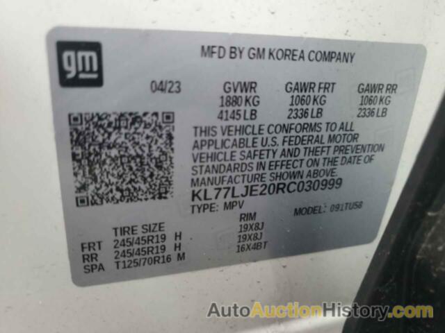 CHEVROLET TRAX 2RS 2RS, KL77LJE20RC030999