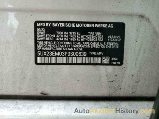 BMW X7 XDRIVE40I, 5UX23EM03P9S00639