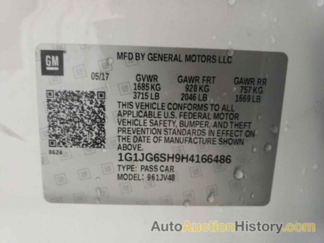 CHEVROLET SONIC, 1G1JG6SH9H4166486