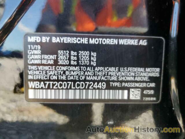 BMW 7 SERIES I, WBA7T2C07LCD72449