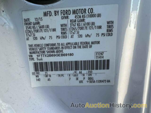 FORD F250 SUPER DUTY, 1FT7X2B69GEB69180