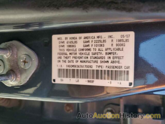 HONDA ACCORD SE, 1HGCM56347A170092