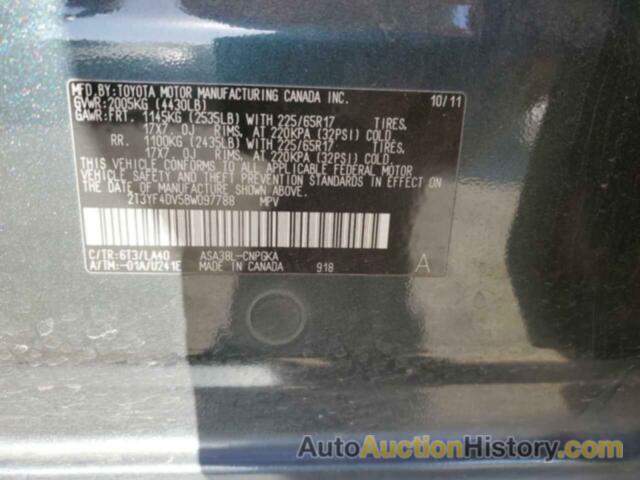 TOYOTA RAV4 LIMITED, 2T3YF4DV5BW097788