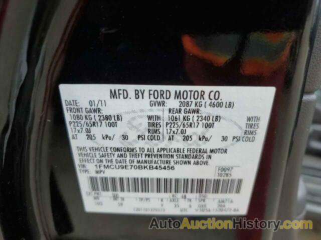 FORD ESCAPE LIMITED, 1FMCU9E70BKB45456