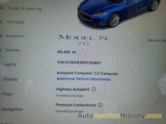 TESLA MODEL S, 5YJSA1E16GF132897