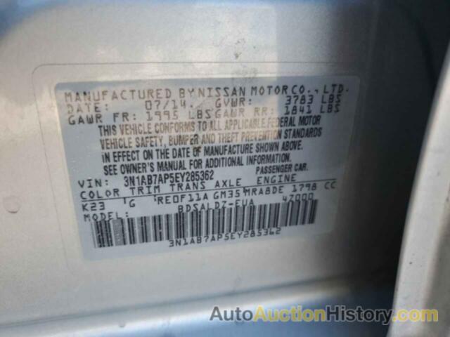 NISSAN SENTRA S, 3N1AB7AP5EY285362