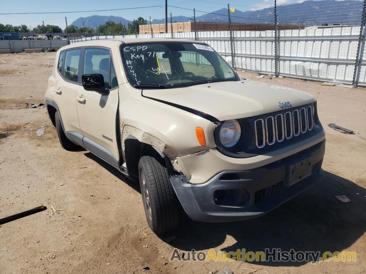 2016 JEEP RENEGADE SPORT, ZACCJBAT7GPD50552