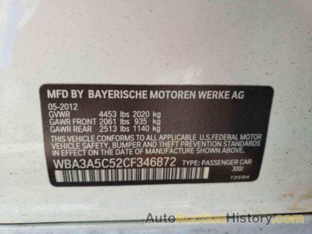 BMW 3 SERIES I, WBA3A5C52CF346872