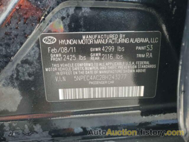 HYUNDAI SONATA SE, 5NPEC4AC2BH243277