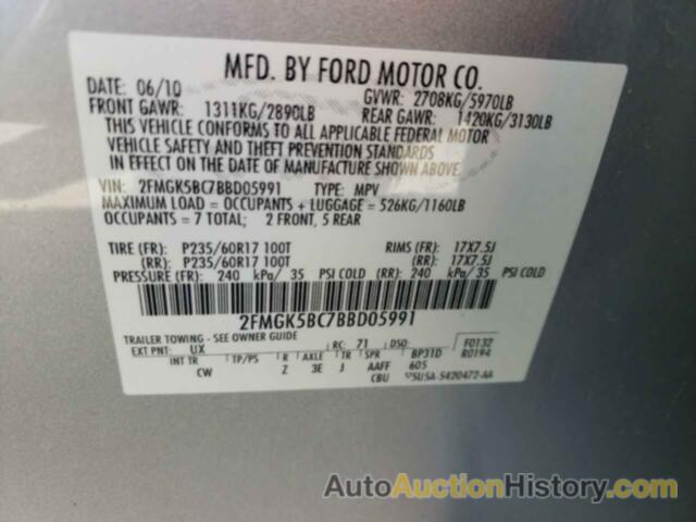 FORD FLEX SE, 2FMGK5BC7BBD05991